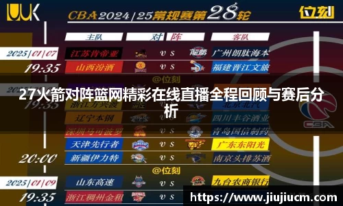27火箭对阵篮网精彩在线直播全程回顾与赛后分析