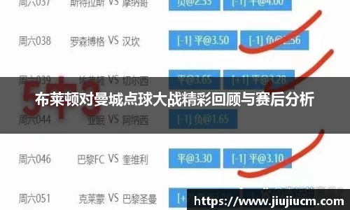 布莱顿对曼城点球大战精彩回顾与赛后分析